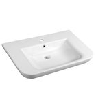 Photo: DORI Ceramic Washbasin 70x48 cm with Shelf Space, white