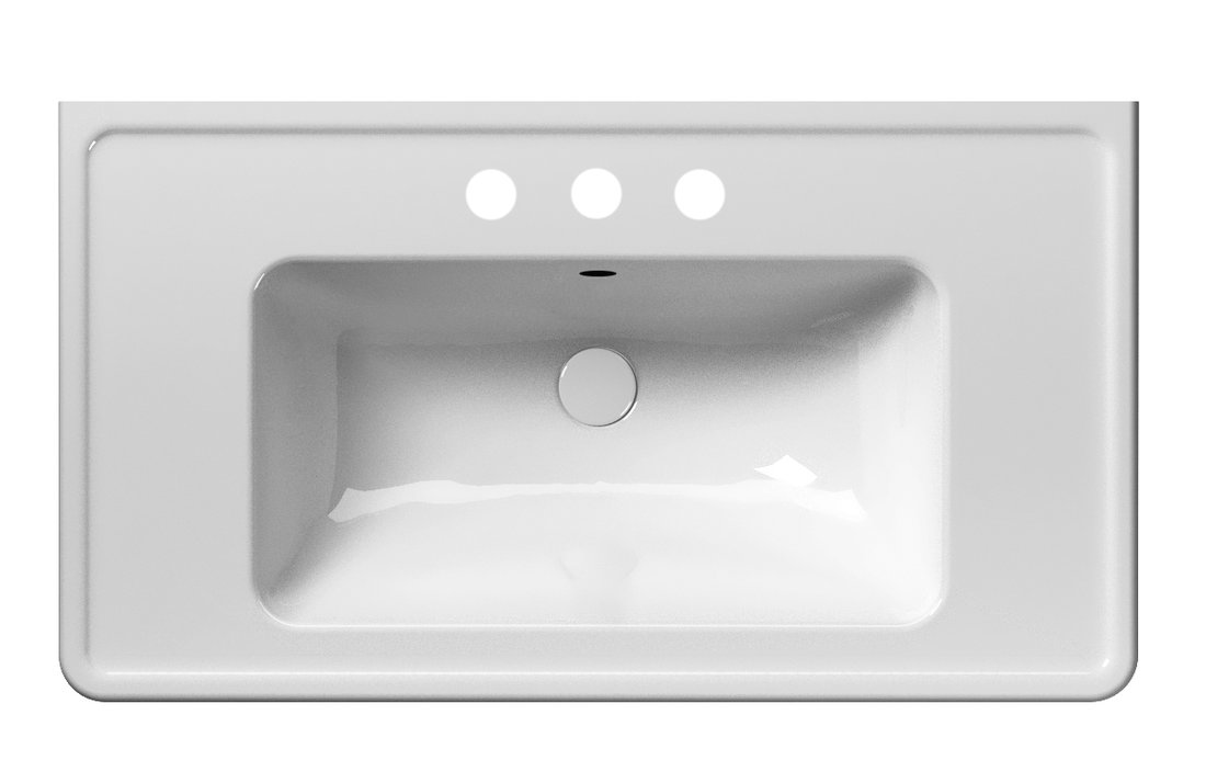 GSI CLASSIC keramické umyvadlo 90x50cm, 3 otvory, bílá ExtraGlaze 8788311