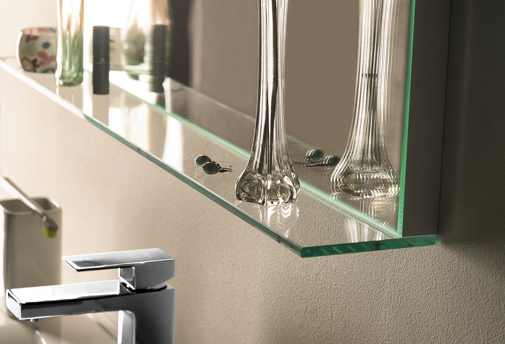 Sapho BRETO zrcadlo s LED osvětlením a policí 800x608mm BT080