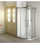 Photo: ANTIQUE štvrťkruhová sprchová zástena 1000x1000mm, 2 dvere, číre sklo, bronz