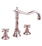 Photo: ANTEA 3 Hole Washbasin Mixer Tap with Retro Spout,with Pop Up Waste, pink gold