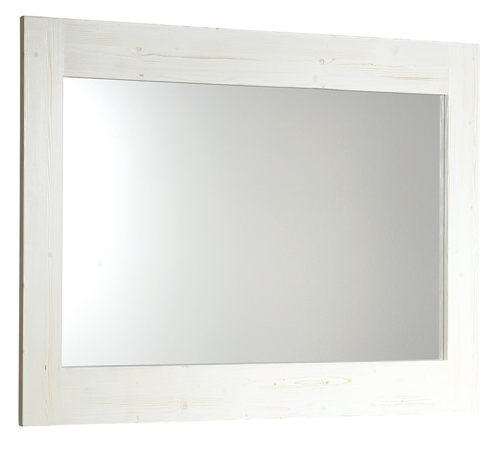 BRAND zrcadlo v dřevěném rámu 1000x800mm, starobílá BA057