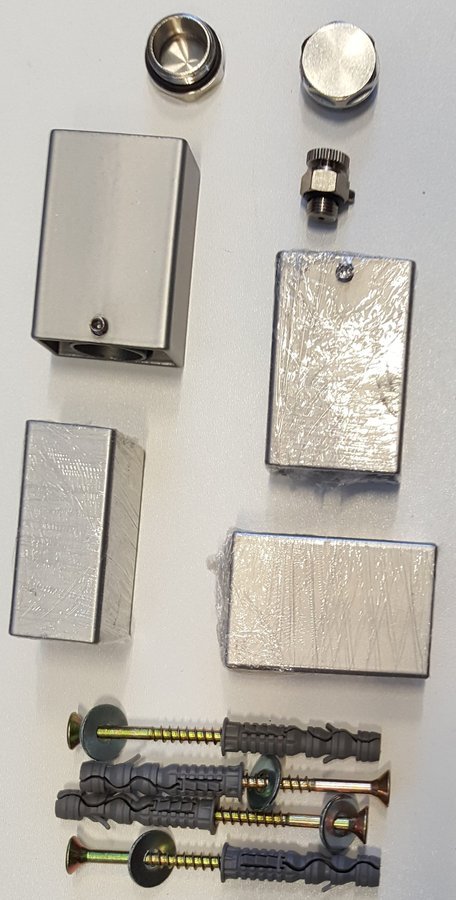 POLI montážní uchycení, stříbrná metalická, 4 ks NDUL-S
