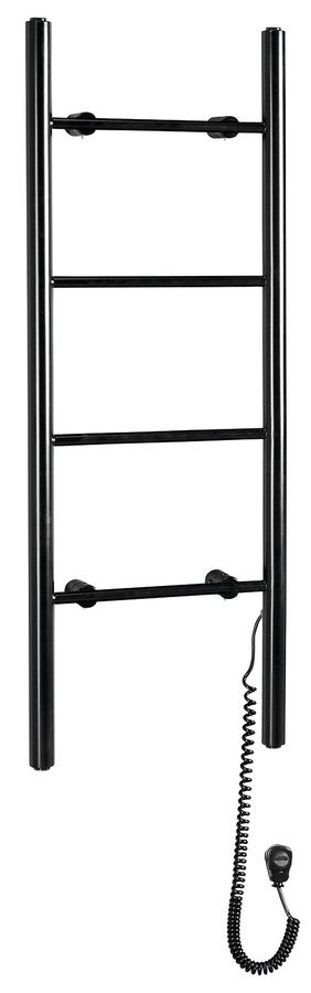 KARBO elektrický sušiak uterákov, guľatý, 400x1120 mm, 87 W, čierna mat