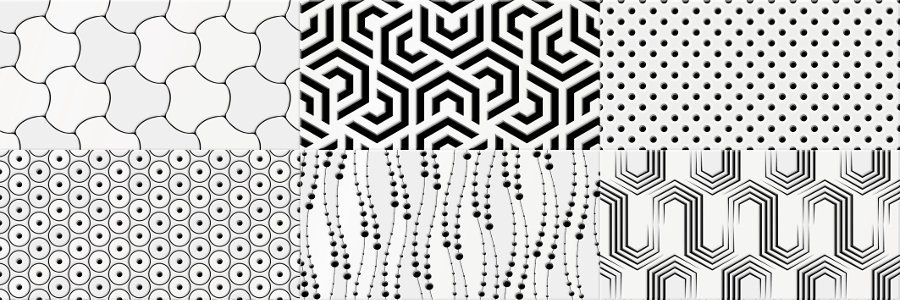 SUPERCERAMICA CAMALEONTE obklad Decor Mix Negro 20x60 (1,44 m2) CAM002