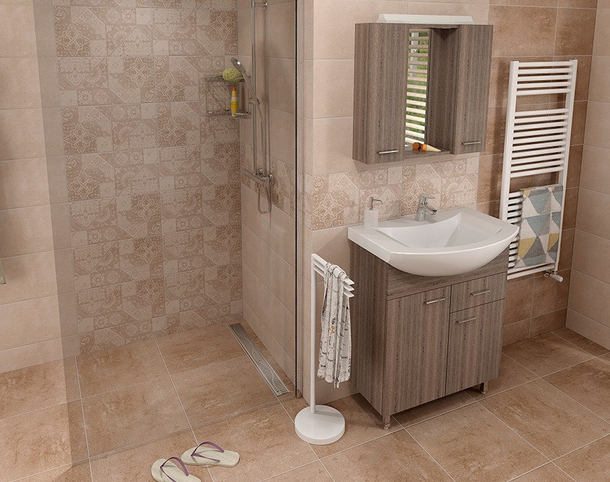 SUPERCERAMICA ROCK obklad Decor Marron 25x50 (1,5 m2) ROK002
