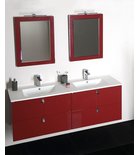 Photo: Bathroom set MITRA 120, Double Washbasin, bordo