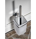 Photo: AIDA wall-hung toilet brush, frosted glass, chrome