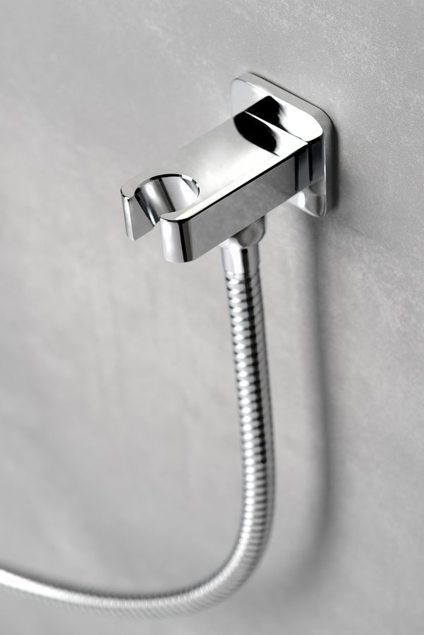Sapho Držák sprchy hranatý, pevný, s vyústěním, chrom JM540