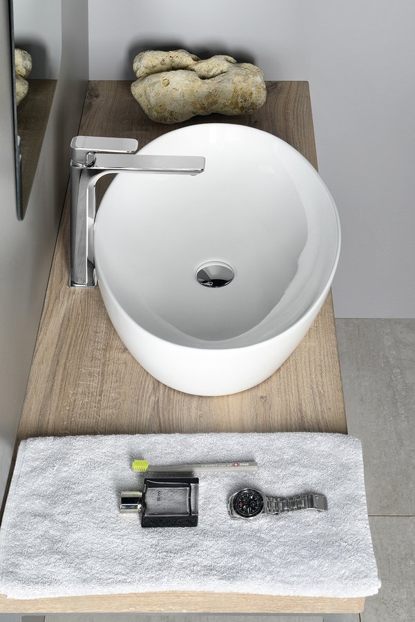 Sapho PERA keramické umyvadlo na desku, 62,5x42 cm, bílá AR457