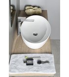 Photo: PERA counter top ceramic washbasin 62,5x42 cm, white