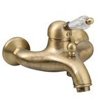 Photo: KIRKÉ CRYSTAL Wall mounted bath mixer tap lever crystal, bronze