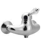 Photo: KIRKÉ CRYSTAL Wall mounted shower mixer tap lever crystal, chrome