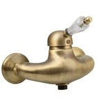 Photo: KIRKÉ CRYSTAL Wall mounted shower mixer tap lever crystal, bronze
