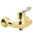 Photo: KIRKÉ CRYSTAL Wall mounted shower mixer tap lever crystal, gold