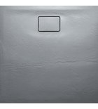 Photo: ACORA vanička z litého mramoru, čtverec 90x90x2,7cm, šedá, dekor kámen