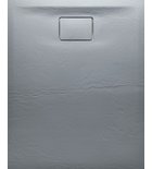 Photo: ACORA shower tray, cast marble, 120x80x2,9cm, rectangle, grey, stone decor