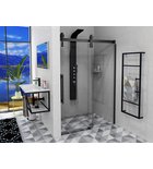Photo: VOLCANO BLACK drzwi prysznicowe 1500 mm, szkło czyste
