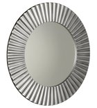 Photo: PRIDE round mirror in wooden frame dia. 90cm, silver