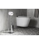 Photo: ARTU Freestanding Toilet Paper/Brush Holder, square/chrom