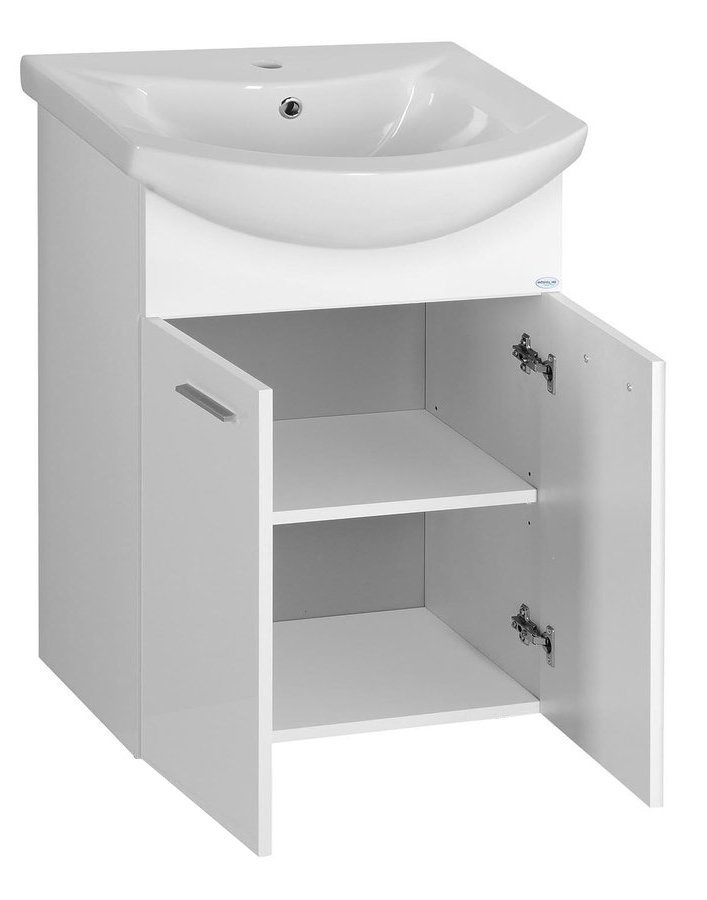 Aqualine ZOJA umyvadlová skříňka 50,5x74x30cm, bílá 51055A