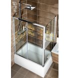 Photo: DEEP Rectangle Shower Tray with Support. Frame 100x75x26cm, White