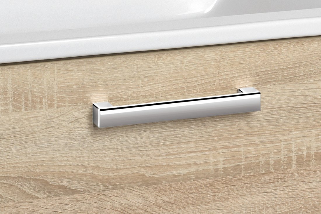 Aqualine VEGA umyvadlová skříňka 51,5x72,6x43,6cm, 2x zásuvka, dub platin VG853