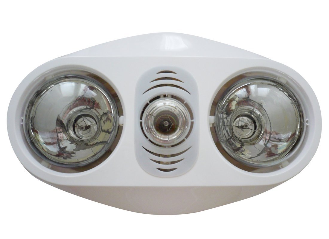 Stropní koupelnový infrazářič s osvětlením a ventilátorem, 630 W, bílá TC602