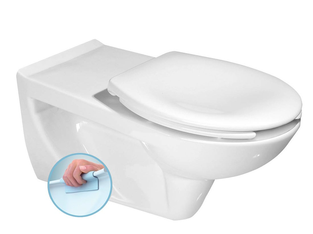 ETIUDA závěsná WC mísa prodloužená 37,5x73 cm, Rimless, bílá K670-002