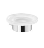 Photo: PIRENEI soap dish holder, frosted glass, chrome