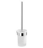 Photo: PIRENEI Wall Hung Toilet Brush/Holder, chrome/frosted glass