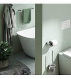 Photo: PIRENEI WC štětka závěsná, mléčné sklo, chrom