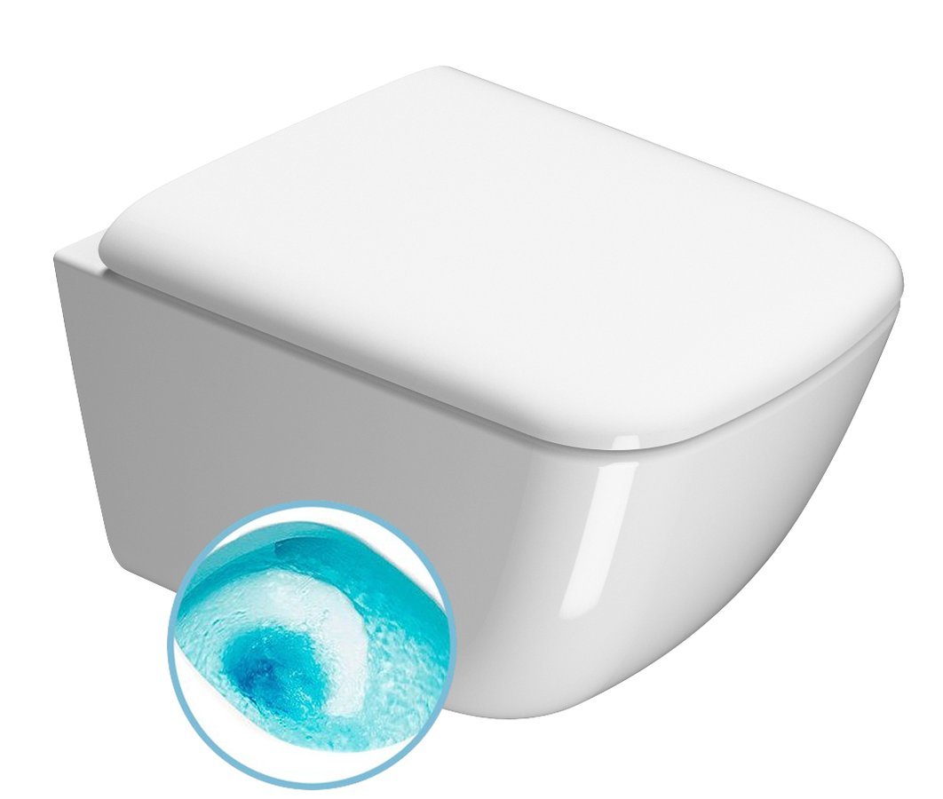 SAND závěsná WC mísa, Swirlflush, 50x36 cm, bílá ExtraGlaze 901611