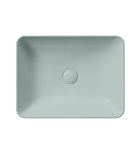 Photo: SAND/NUBES counter top ceramic washbasin 50x38cm, ghiaccio matt
