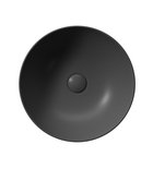 Photo: PURA umywalka ceramiczna nablatowa, Ø 42cm, czarny mat