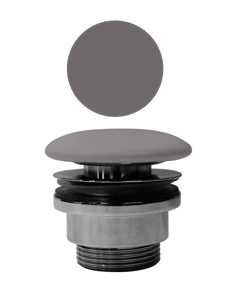 GSI umývadlová výpust 5/4", neuzatvárateľná, tl.5-65 mm, keramická krytka, bistro mat