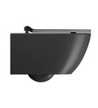 Photo: PURA Wall Hung Toilet, Swirlflush, 36x55 cm, black dual-mat