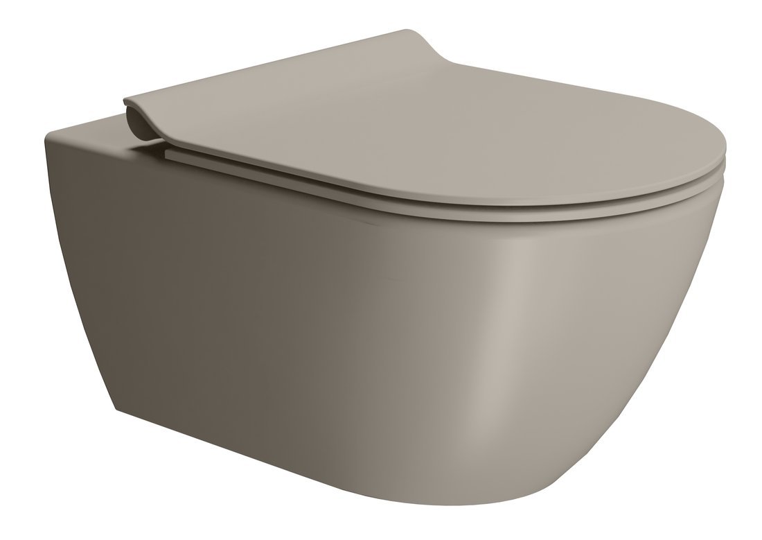 GSI PURA závěsná WC mísa, Swirlflush, 36x55cm, tortora dual-mat 881505