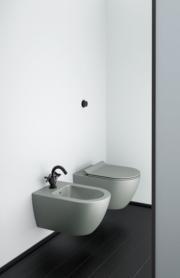 GSI PURA závěsná WC mísa, Swirlflush, 36x55cm, agave dual-mat 881504