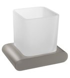 Photo: FLORI Tumbler Holder, brushed nickel/frosted glass