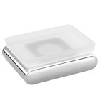 Photo: FLORI Soap Dish, chrome/frosted glass
