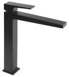 Photo: DIMY High Washbasin Mixer Tap without Pop Up Waste, extended spout/black