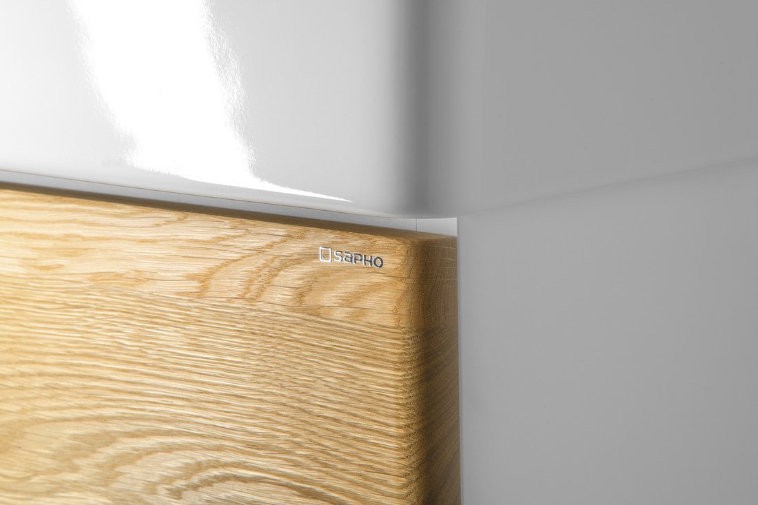Sapho MEDIENA umyvadlová skříňka 96x51x48,5cm, bílá mat/dub natural MD102