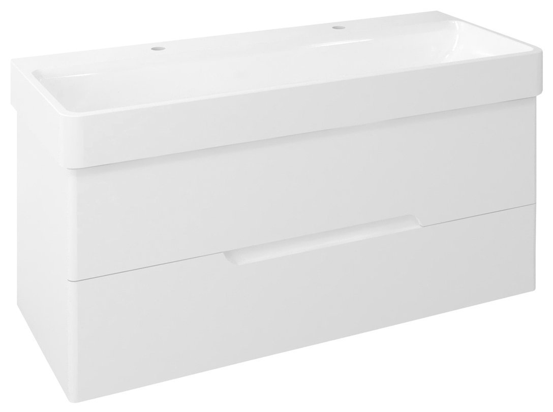 MEDIENA umyvadlová skříňka 117x50,5x48,5cm, bílá mat/bílá mat MD120