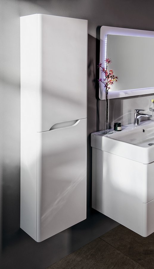 Sapho MEDIENA skříňka vysoká 40x140x20cm, 2x dvířka, levá/pravá, bílá mat/bílá mat MD450