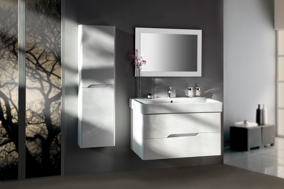 Sapho MEDIENA skříňka vysoká 40x140x20cm, 2x dvířka, levá/pravá, bílá mat/bílá mat MD450