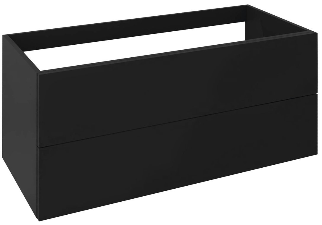 TREOS umyvadlová skříňka 110x53x50,5cm, černá mat