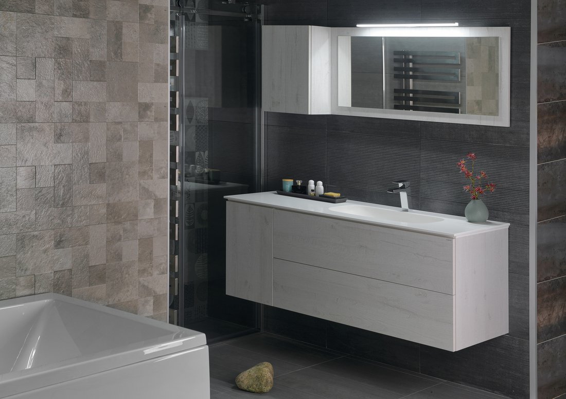 Sapho TREOS umyvadlová skříňka 110x53x50,5cm, dub Polar TS110-1010