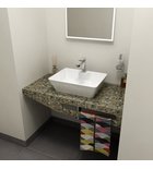 Photo: TAILOR+ Rockstone Countertop 100x50 cm, version F, towel holder on the right