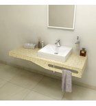 Photo: TAILOR+ Rockstone Countertop 150x50 cm, version C, towel holder on the right
